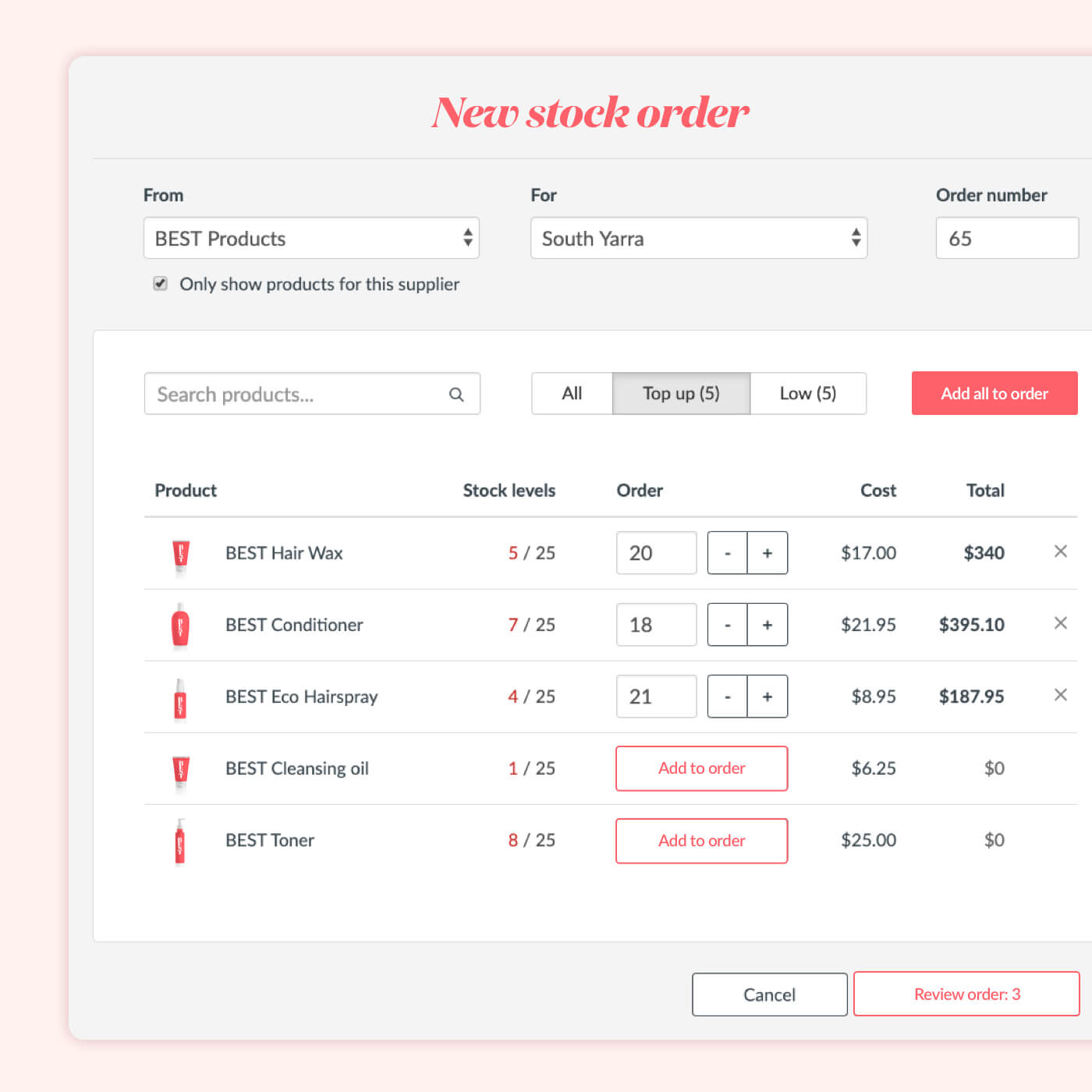 Keep on top of stock ordering | Timely Blog