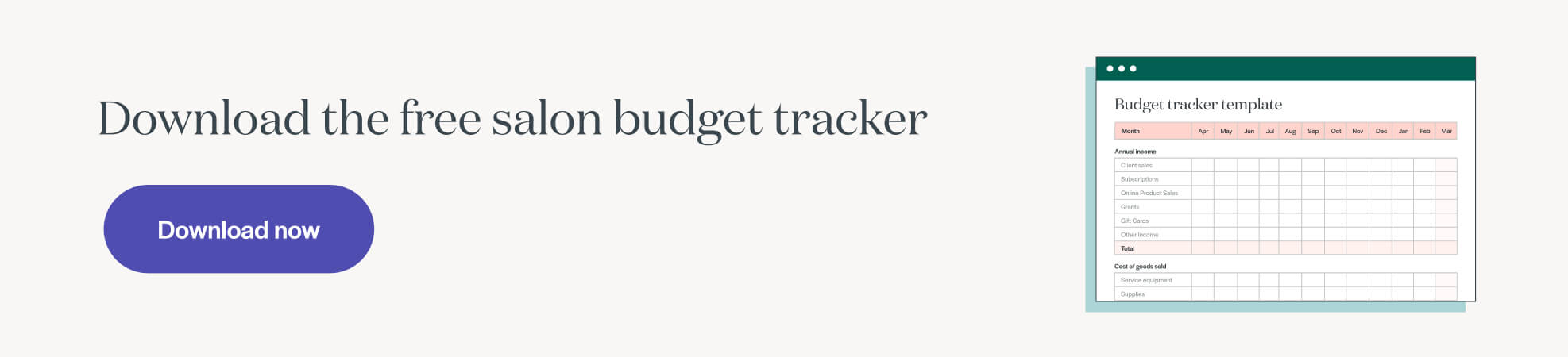 Free salon budget tracker for hair & beauty businesses | Timely