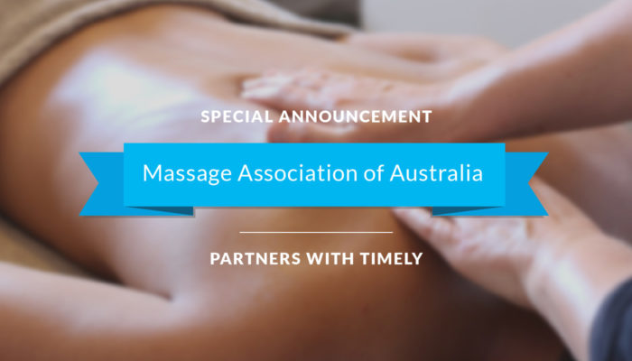 Massage Association of Australia partners with Timely