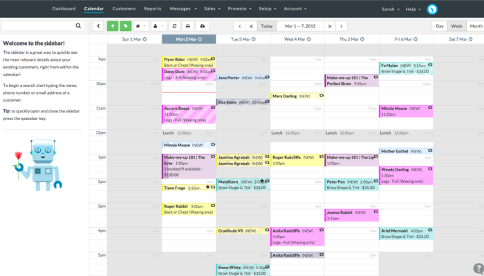 See your Customers in the new Calendar Sidebar!